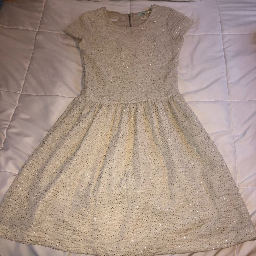 sparkley off white dress